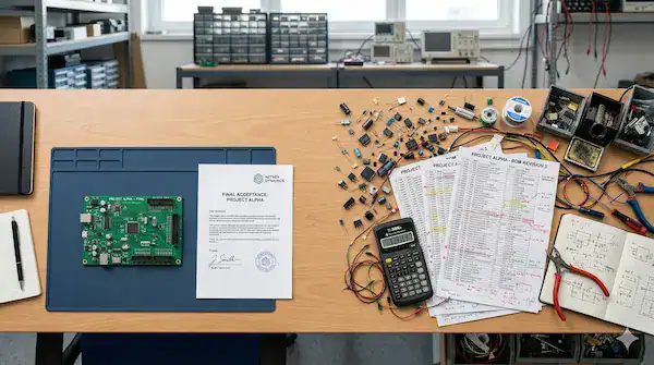Desk layout showing the difference in workload between turnkey vs consigned pcb assembly models