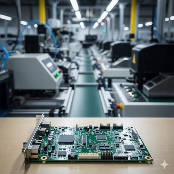 Professional SMT production line with high quality PCBA in focus