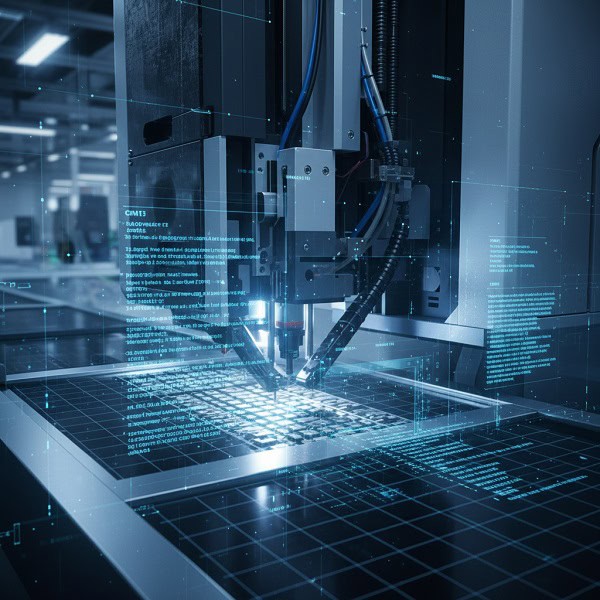 SMT high speed laser machine processing data based on what is a Gerber file at QueenEMS factory