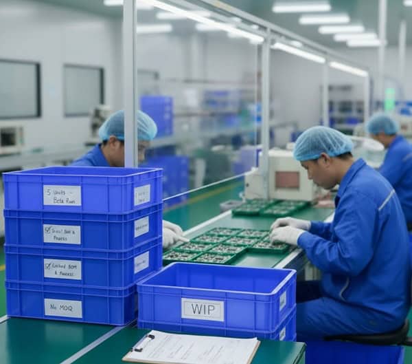 Small batch PCB assembly production run at QueenEMS