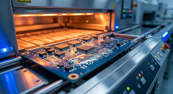 Visualizing what does SMT mean during the automated reflow soldering stage of PCB assembly