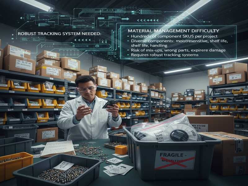 Advanced material management for PCB SMT assembly at Queen EMS factory