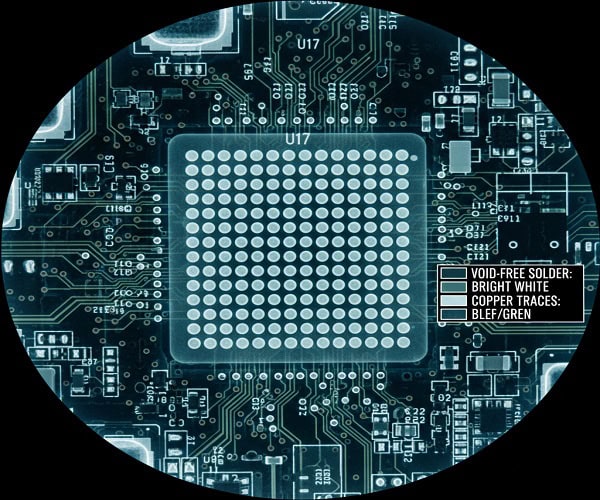 SMD sizes and BGA solder joint quality check using 3D X-ray inspection