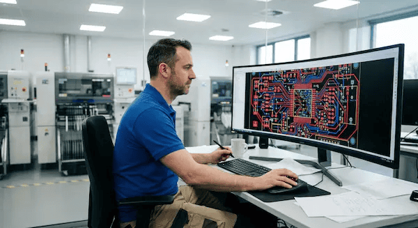 A CAM engineer reviewing Gerber and BOM files before you order PCB prototype online