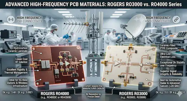 A comparison of different PTFE and hydrocarbon material series used for telecom applications by a leading rogers pcb manufacturer. (2)