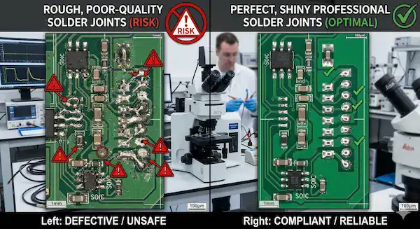 Comparison of component quality in cheap quick turn pcb assembly services.