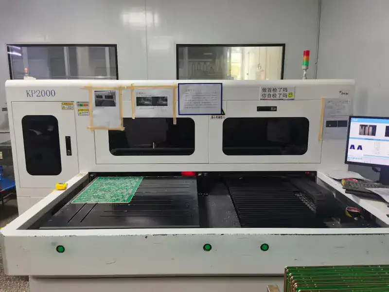 KP2000 automated optical inspection AOI machine scanning PCB board for defect detection