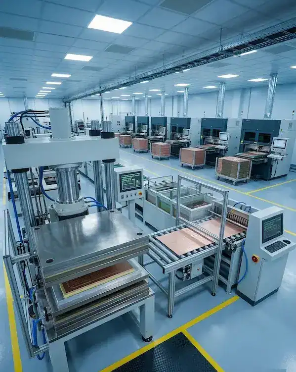 Metal Core PCB manufacturing facility - QueenEMS direct factory with 100+ imported production machines