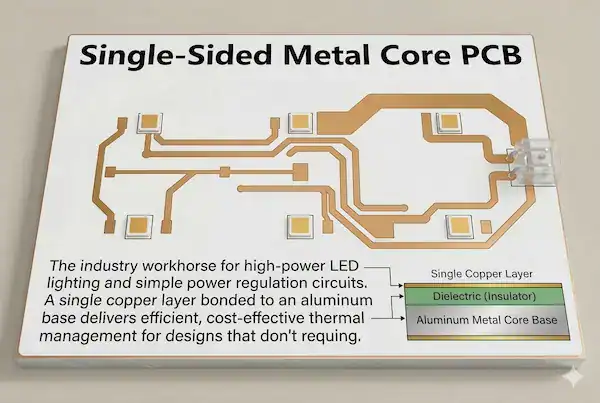 Single sided Metal Core PCB for LED lighting - aluminum base PCB manufacturer