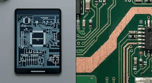 Visual comparison of software DRC rules versus physical factory DFM PCB design realities cleanup