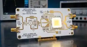 Ceramic PCB RF design High frequency microwave board with gold thin film traces cleanup