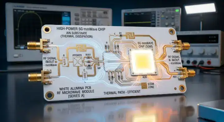 Ceramic PCB high frequency Thermal stability and low loss tangent comparison on AlN substrate cleanup