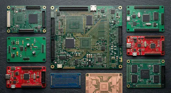 Comparison of various PCB types including HDI and multilayer boards from Chinese manufacturers cleanup