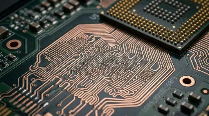Dense high speed DDR5 memory routing and serpentine traces escaping a BGA chip on an 8 layer PCB cleanup