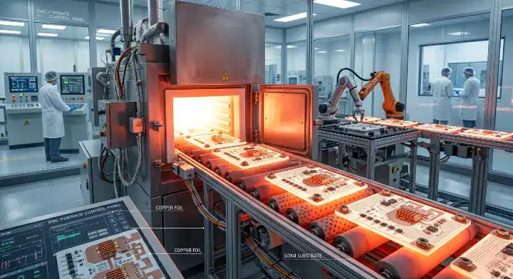 Evaluate ceramic PCB manufacturer An active in house DBC furnace processing high temperature ceramic substrates cleanup