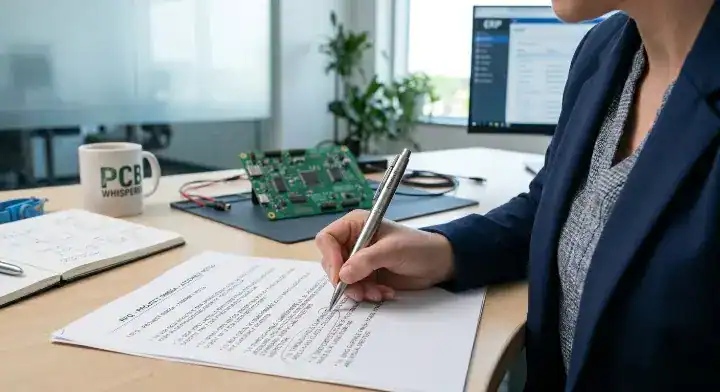 Purchasing manager specifying strict requirements for selective soldering vs wave soldering on a manufacturing RFQ document