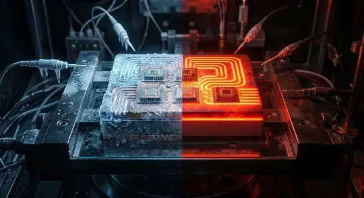 AMB ceramic PCB undergoing extreme thermal cycling shock test from 40C to 150C without delamination