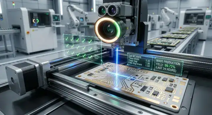 Ceramic PCB specifications optical inspection of minimum trace width and ENIG surface finish yield