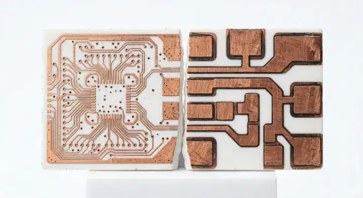 DPC vs DBC ceramic PCB applications showing heavy IGBT power modules and high density UV LED arrays cleanup