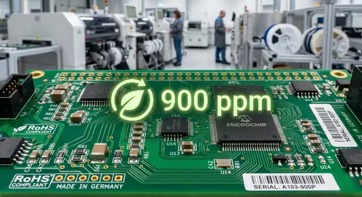 Halogen Free PCB High tech green circuit board manufacturing with eco friendly 900 ppm compliance symbols