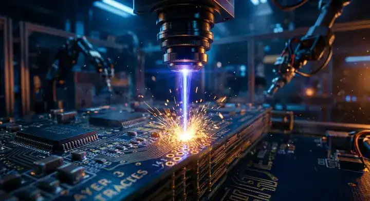 High precision laser drilling manufacturing process for HDI Any Layer ELIC PCB