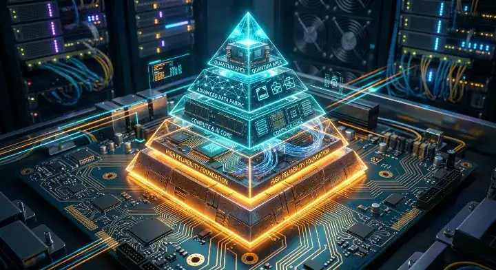 Isola FR408HR positioned as the foundational base layer in the five tier PCB material pyramid