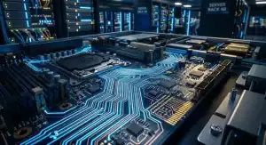 Isola I Tera MT40 high speed PCB material applied in a modern PCIe Gen5 server motherboard