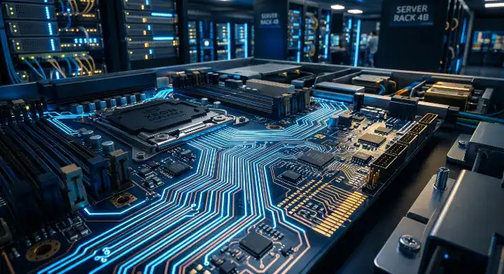 Isola I Tera MT40 high speed PCB material applied in a modern PCIe Gen5 server motherboard