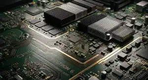 Megtron 6 PCB material used in a high density M6 grade AI server compute board