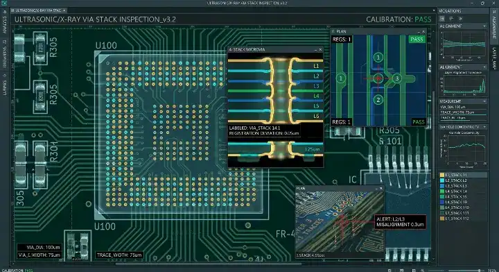 X ray registration inspection for HDI Any Layer ELIC PCB quality assurance