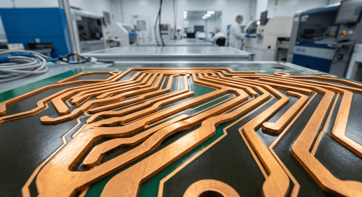 S1000 2M PCB Automotive heavy copper board showing clean resin fill after strengthened desmear and ultrasonic washing