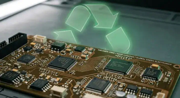 S1150G PCB Eco friendly printed circuit board showing RoHS and halogen free compliance for European markets
