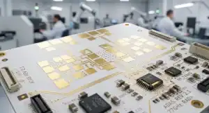 Shengyi mmWave77 PCB material used in a 77GHz automotive ADAS radar module with microstrip patch antennas
