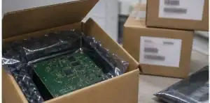 Packaged PCB sample prepared for international shipping quote review