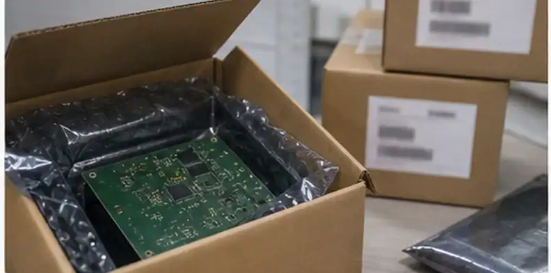 Packaged PCB sample prepared for international shipping quote review