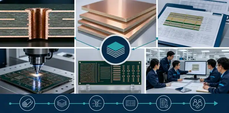Doosan DS-7409 PCB material fabrication and equivalent approval with stack-up drill and inspection records