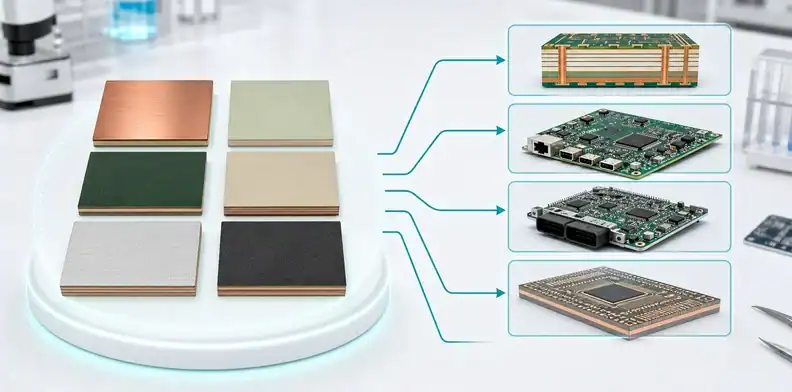 Doosan DS-7409 PCB material variant comparison for DS-7409 DV(N) DQN and HG selection