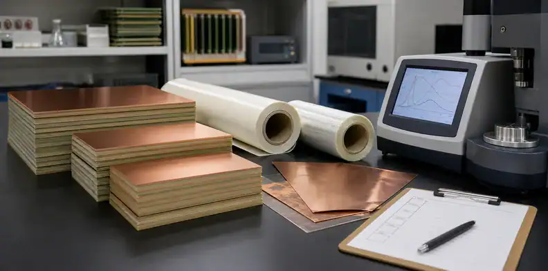 Copper-clad laminate, prepreg, copper foil, and a thermal analyzer used for IS410 data review
