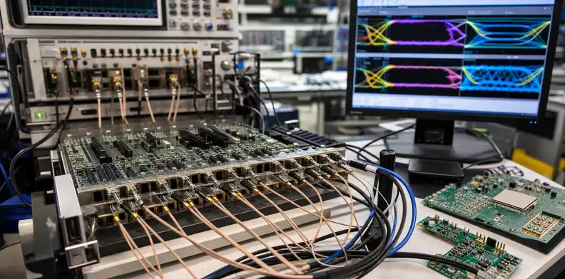 ITEQ IT-968 PCB material used in high-speed backplane and eye-diagram testing