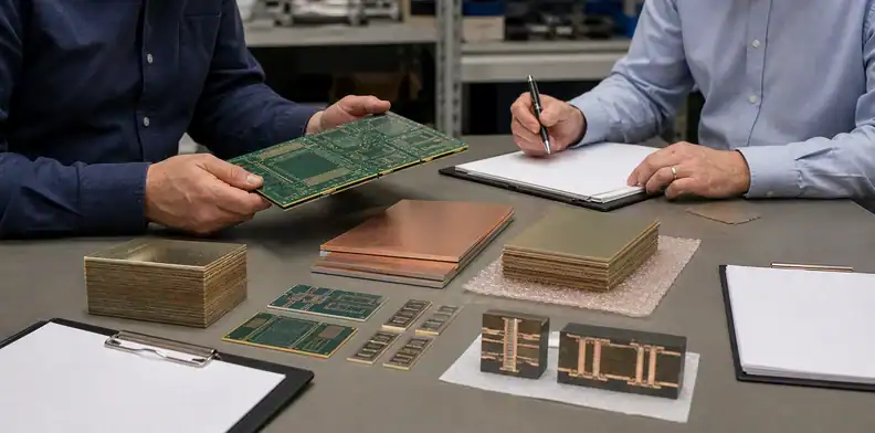 Engineering and procurement review of PCB material release records