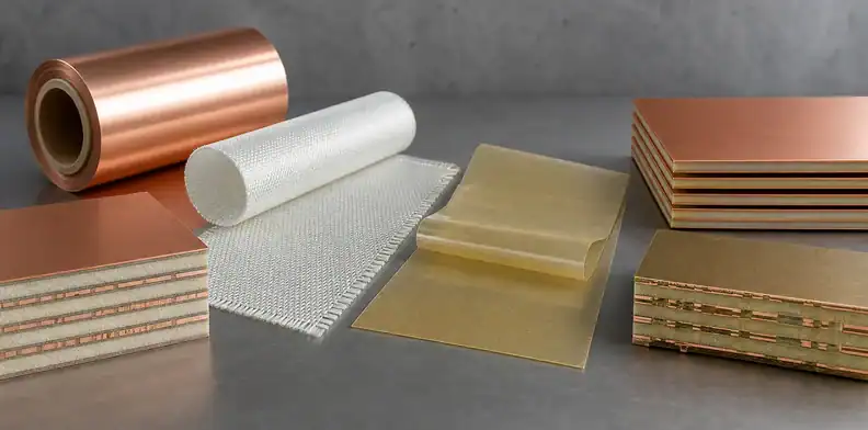 PCB material strategy with vertically integrated laminate inputs