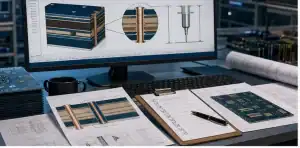 PCB backdrill requirements shown in an RFQ review desk with fabrication evidence