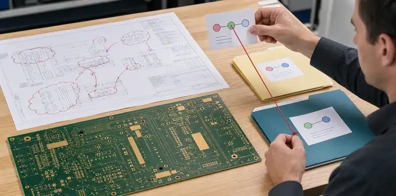 PCB CAM questions response linking a redline decision to the correct file revision