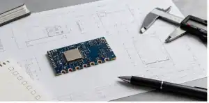 PCB castellated holes requirements shown in an RFQ review desk with fabrication evidence