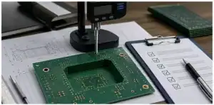 PCB controlled depth routing requirements shown in a quote-ready RFQ review scene
