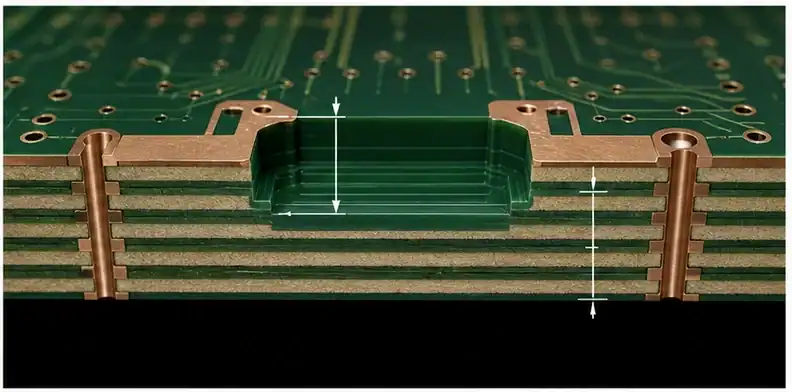 PCB controlled depth routing requirements shown through drawing and early requirement review