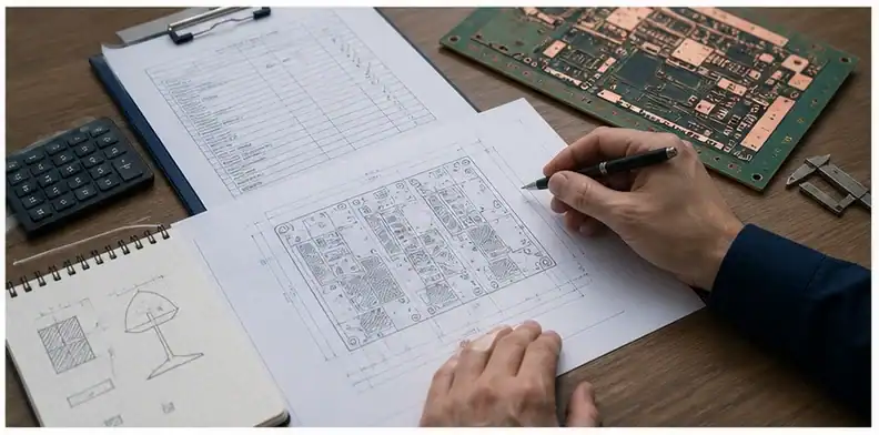 PCB copper thieving requirements shown through quote comparison and final RFQ package