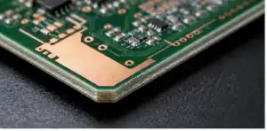 PCB copper-to-edge clearance requirements shown in a quote-ready PCB manufacturing review scene