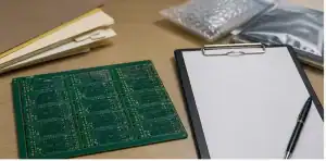 PCB deviation request approval package with blank form and bare PCB panel