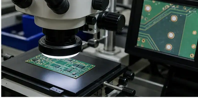 PCB deviation request approval microscope review of nonconforming board feature